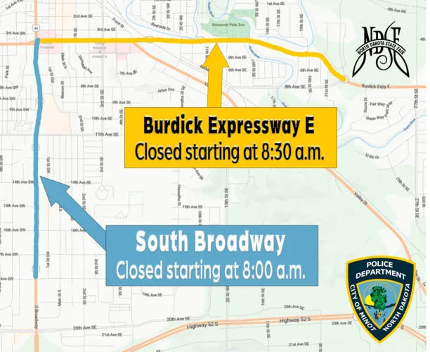 Road closures scheduled for ND State Parade